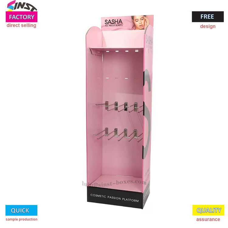 De ce sunt atât de populare vitrinele personalizate de frumusețe din carton ondulat cu cârlige în magazinele de frumusețe cu amănuntul?